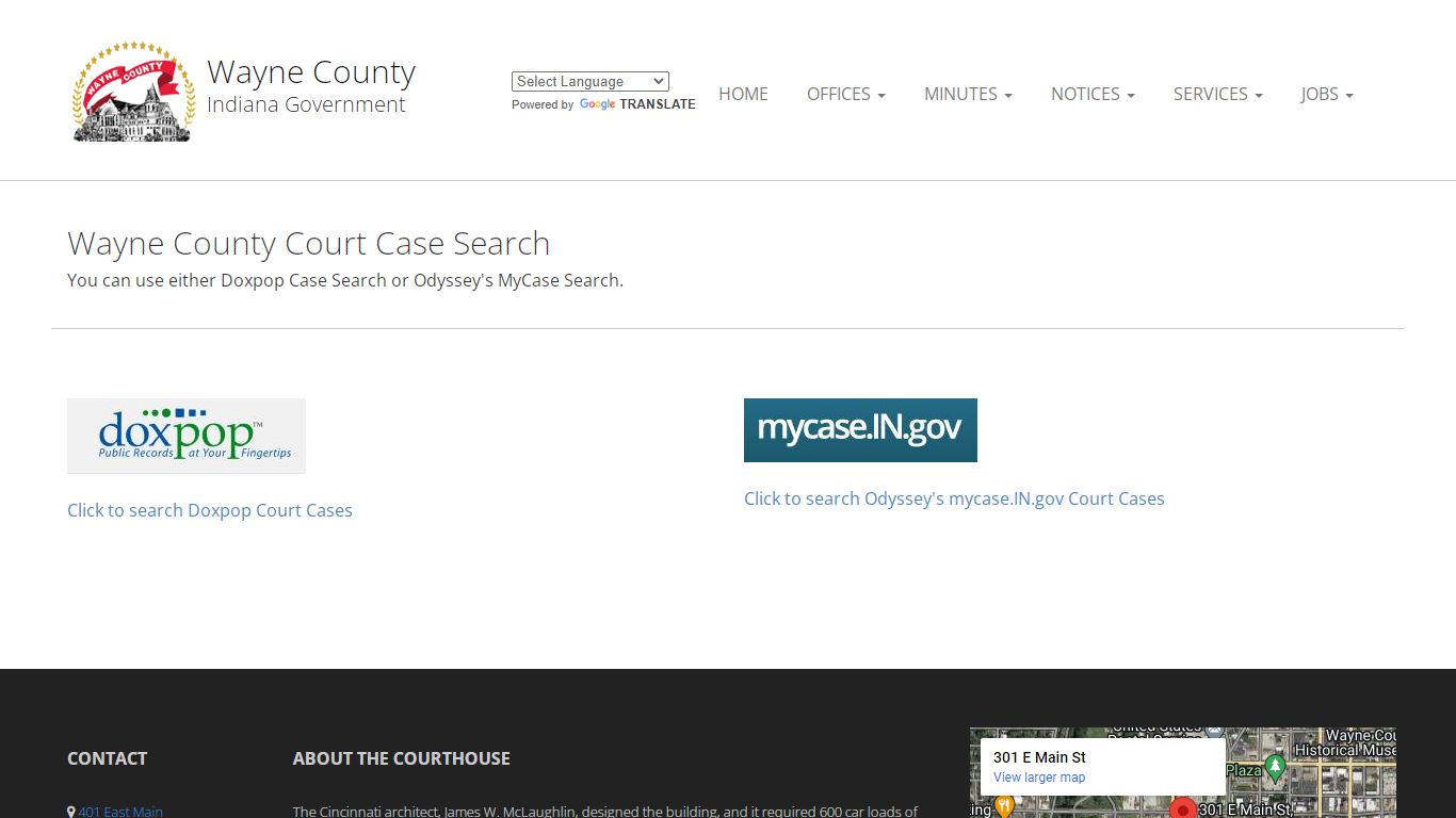 Court Case Search - Wayne County Indiana Government